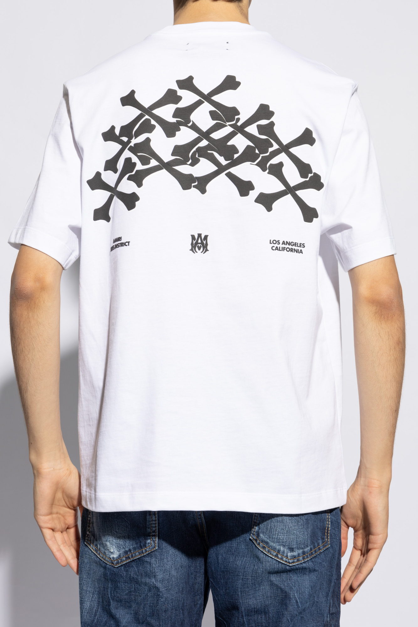Amiri Cotton Stacked Bones T-shirt In White