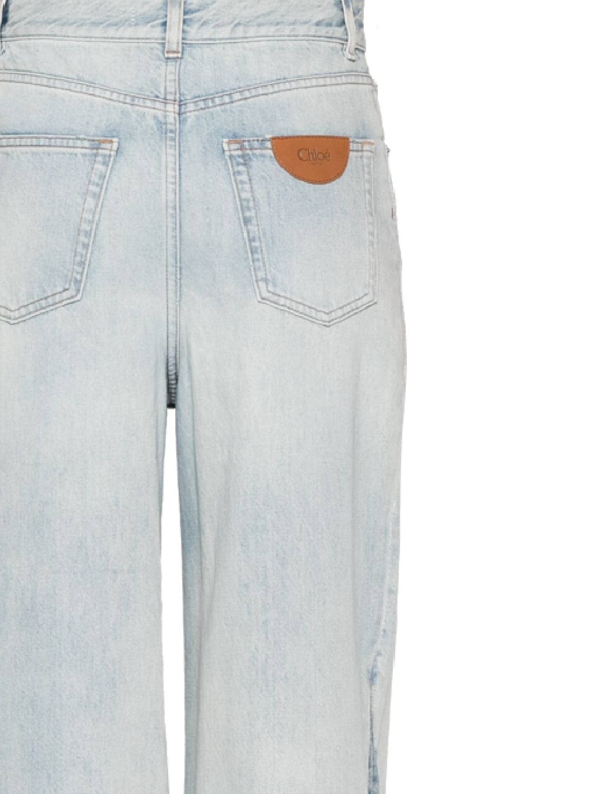 Shop Chloé Belt-loop Jeans In White