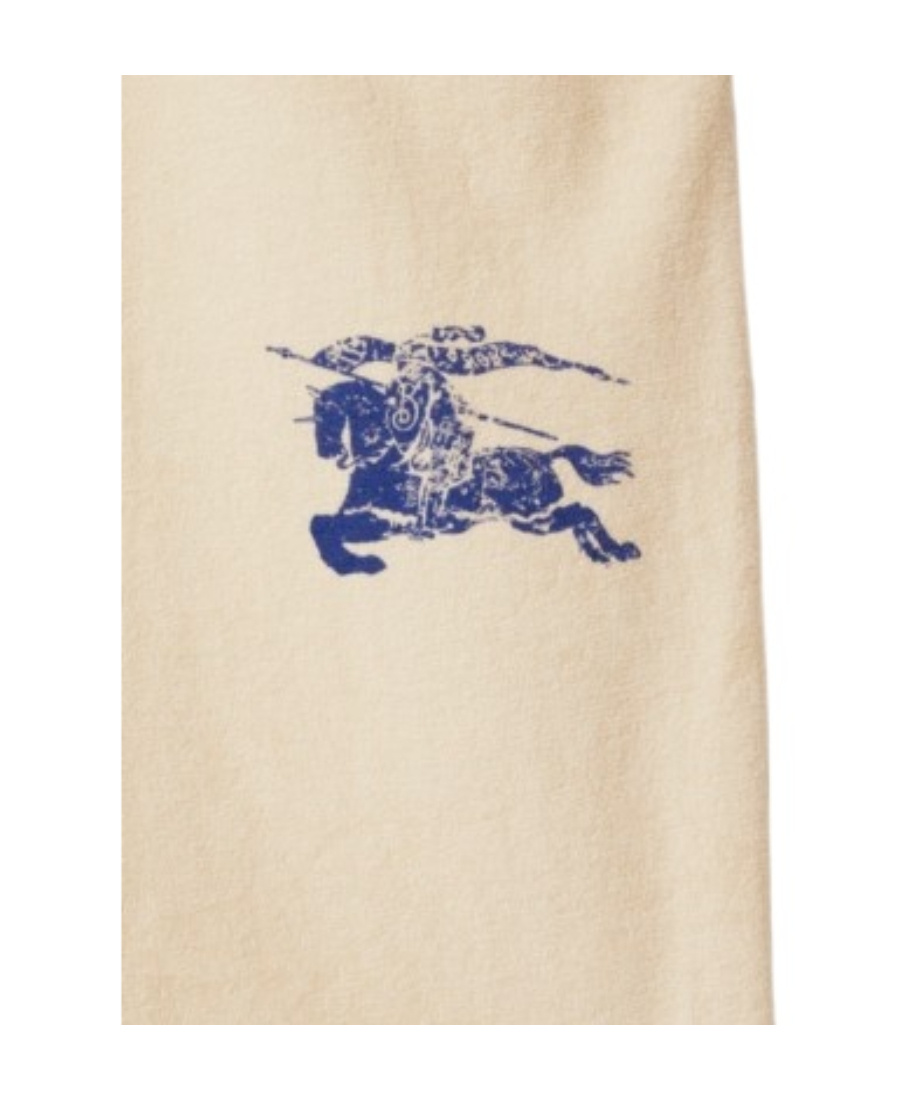 Burberry Logo-jacquard Towelling-finish T-shirt In Nude