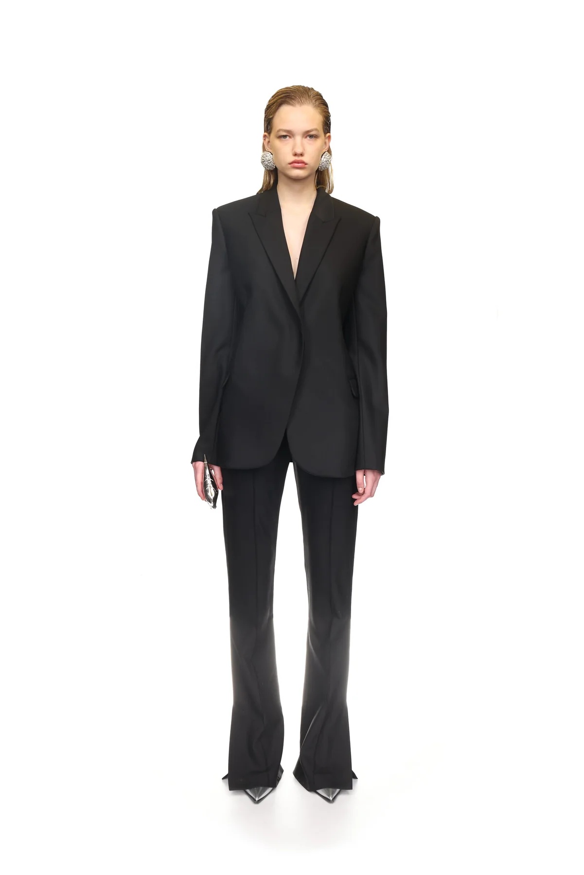 Shop David Koma Cut-out Detail Tailored Blazer In Black