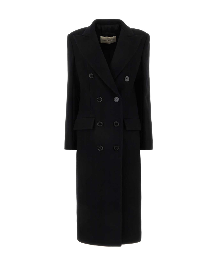 Alexandre Vauthier Tailored Double-breasted Wool Blend Coat In Black