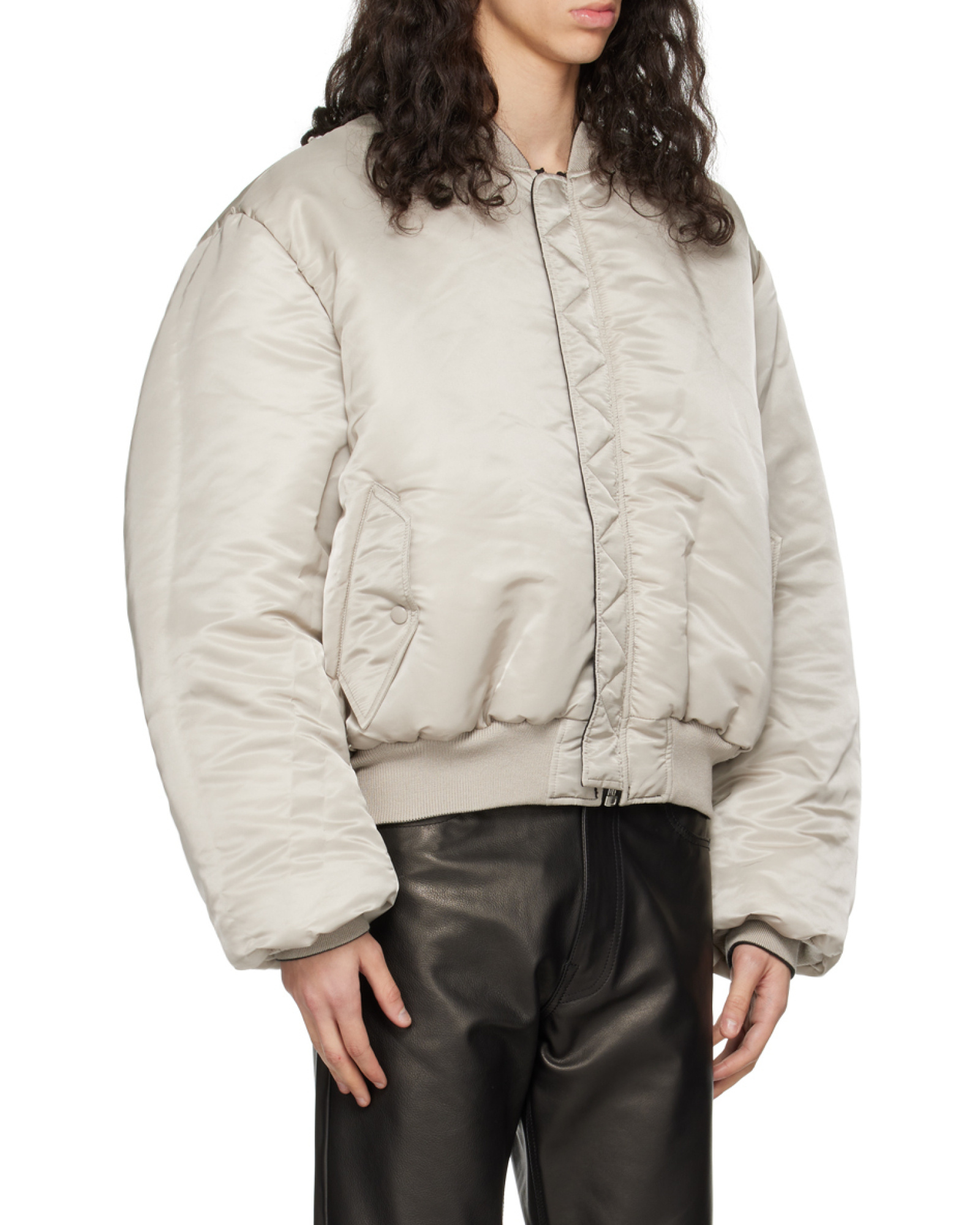 Vtmnts Long-sleeved Zipper Jacket In Black