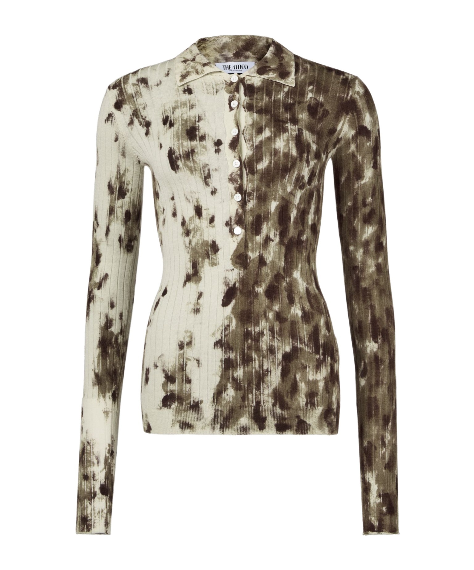 Attico Long Sleeve Cardigan In Multicolor