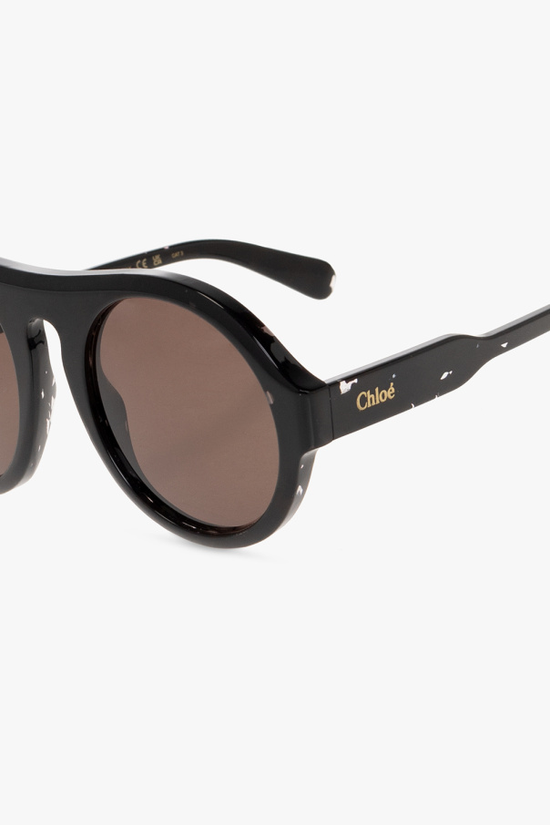 Chloé Round-frame Tinted Sunglasses In Brown