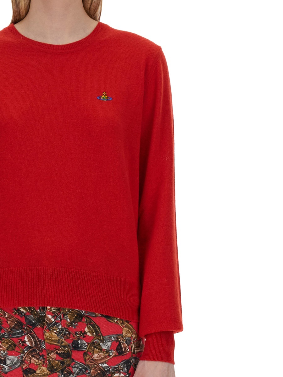 Vivienne Westwood Red Wool And Cashmere Blend Sweater In Red