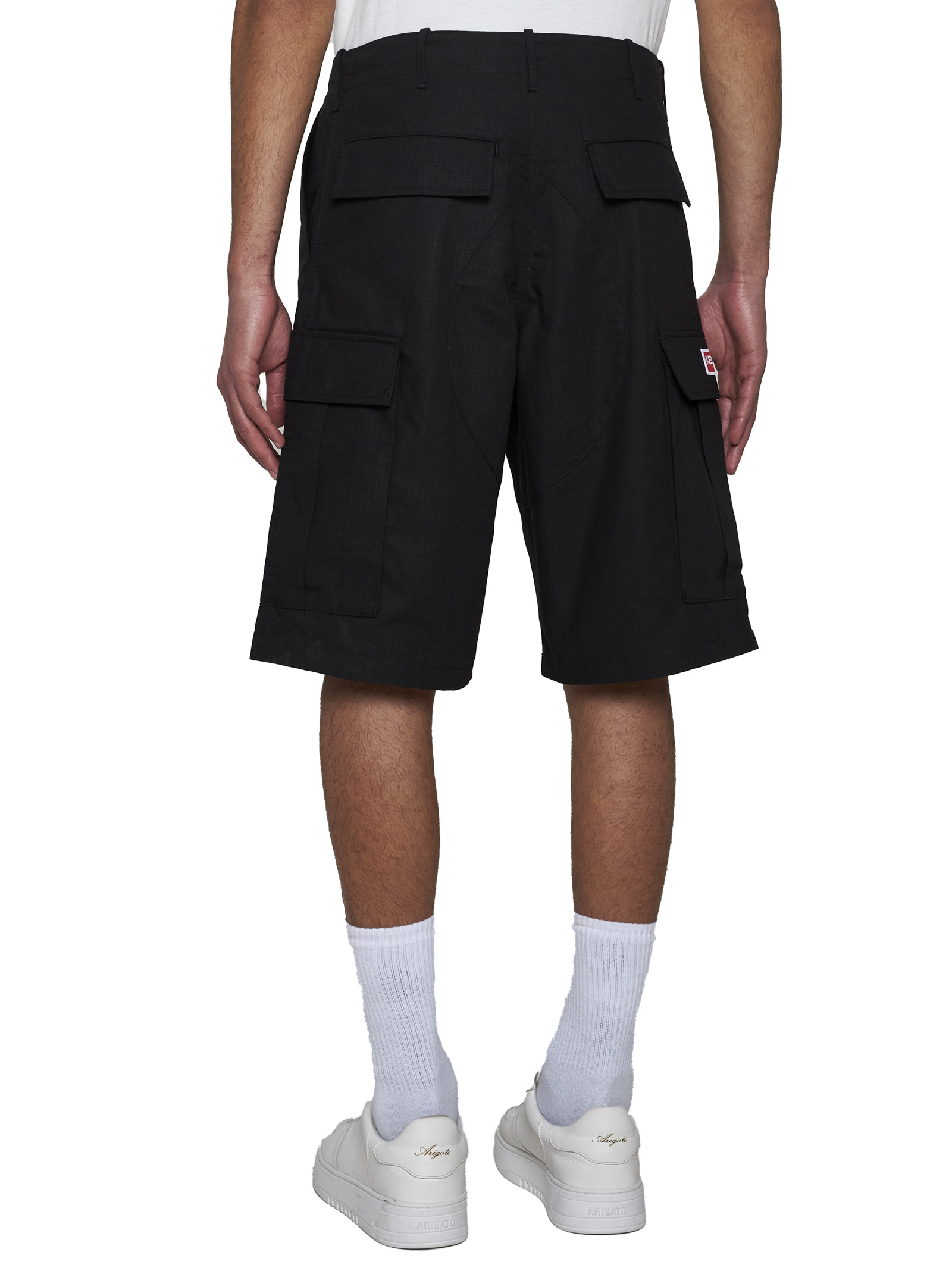 Kenzo Cargo Workwear Shorts In Black