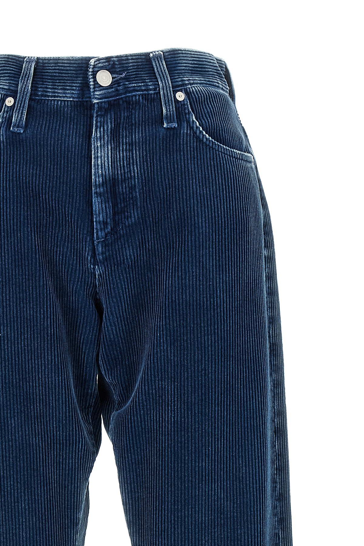 7 For All Mankind Washed Denim Trousers In Blue