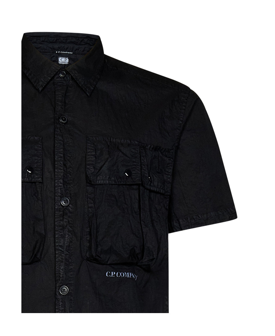 C.p. Company Cargo-pockets Shirt In Black