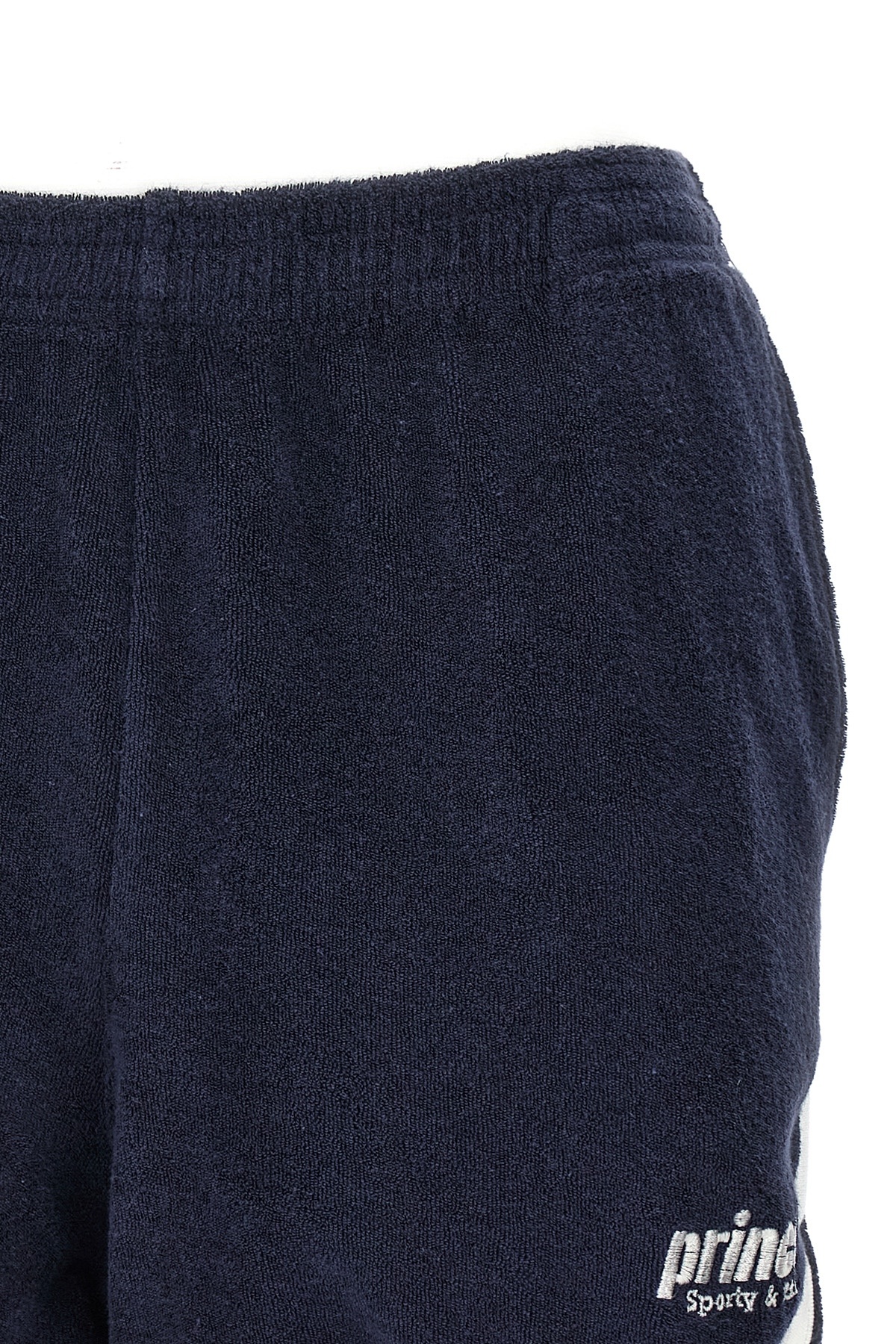 Sporty And Rich Sporty & Rich Logo Embroidered Elasticated Waistband Shorts In Black