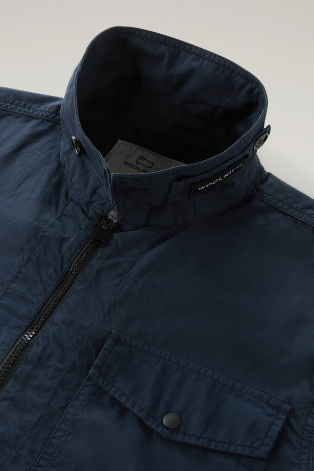Woolrich Oversize Cotton Gabardine Jacket In Black