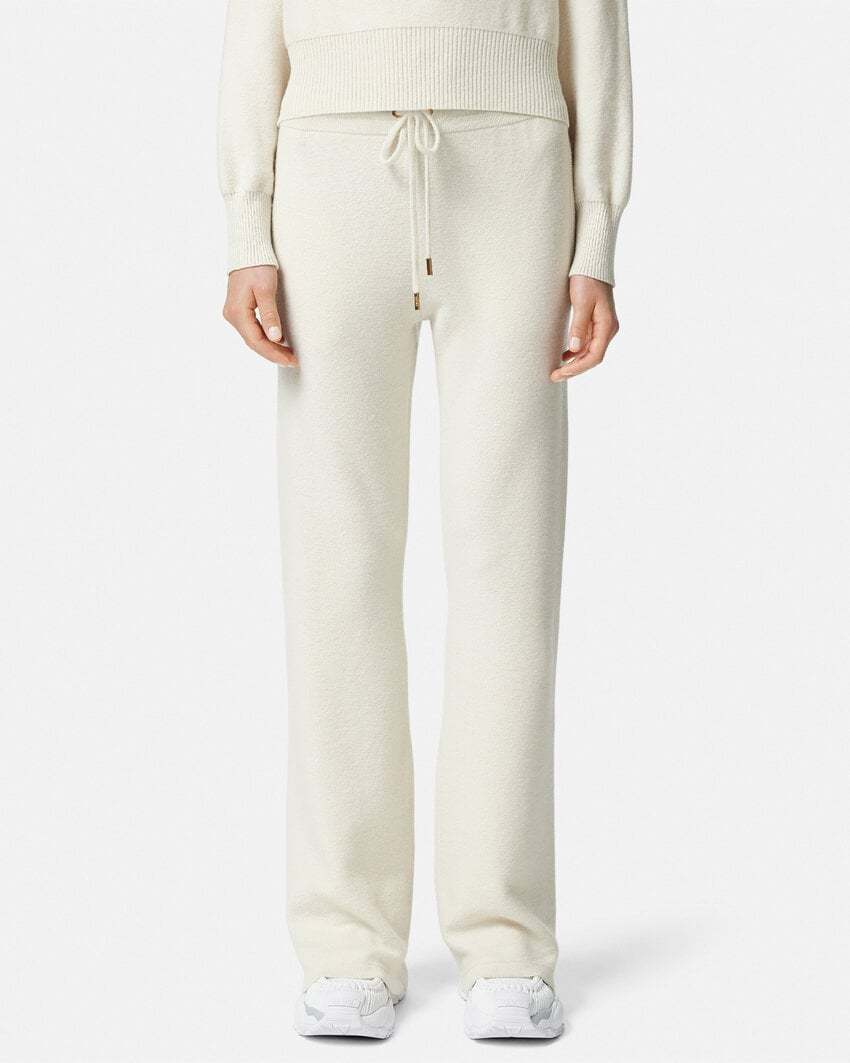 Versace Cotton Track Pants In White