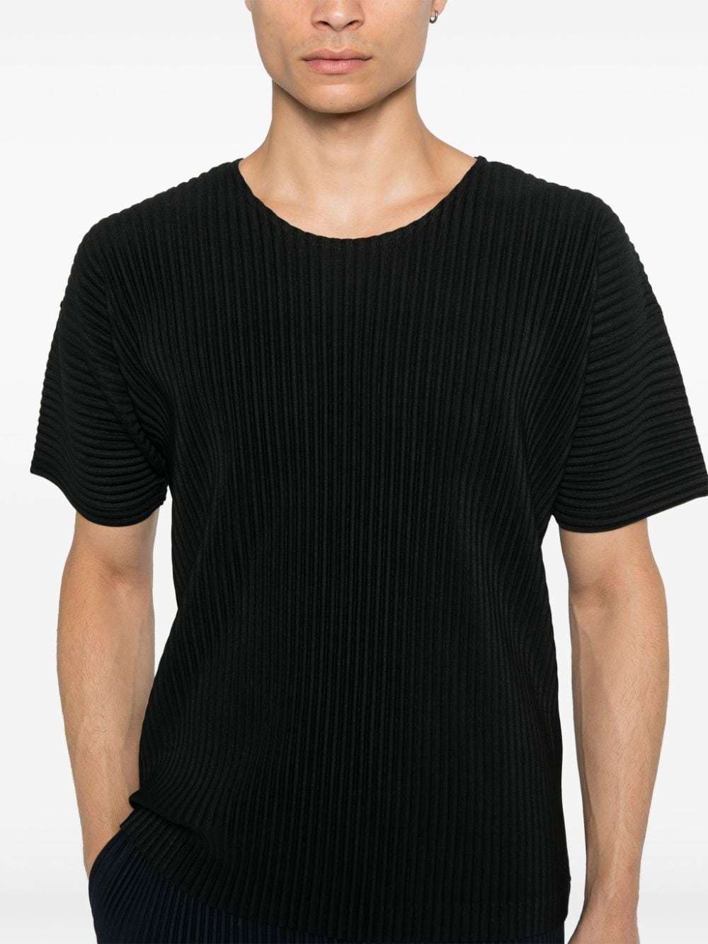 Issey Miyake Black Basics T-shirt In Black