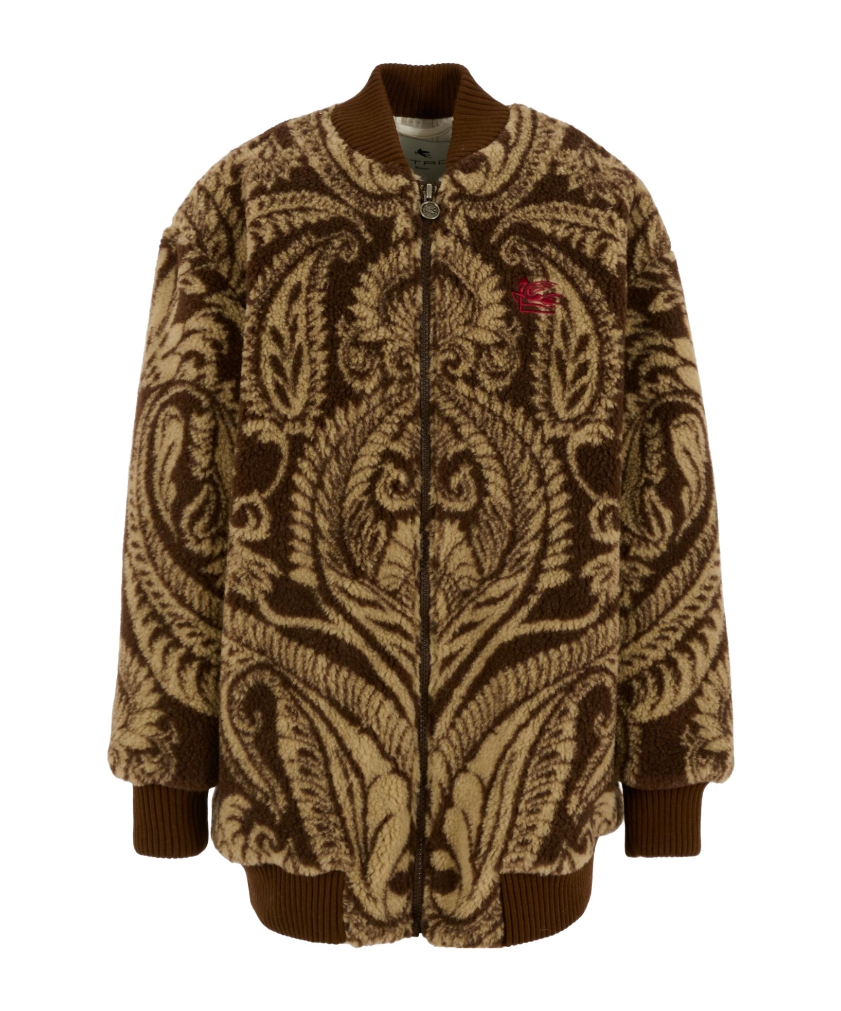 Etro Zipper Jacket In Brown