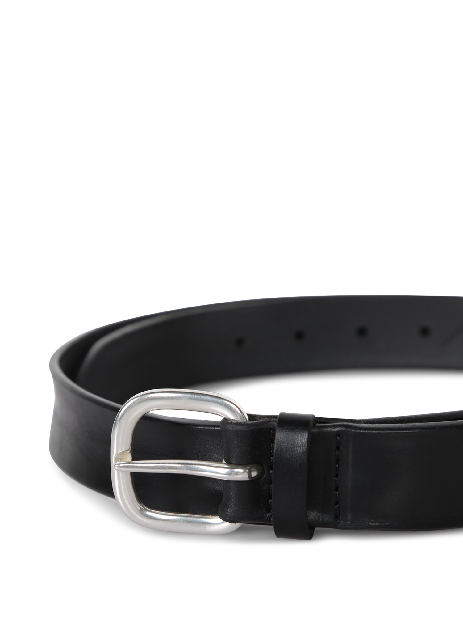 ORCIANI SOFT BLACK LEATHER BELT