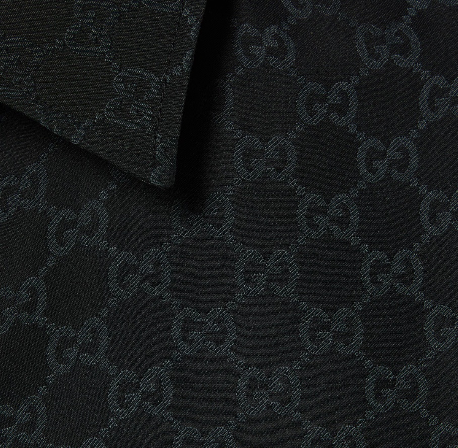 Gucci Gg Jacquard Shirt In Black