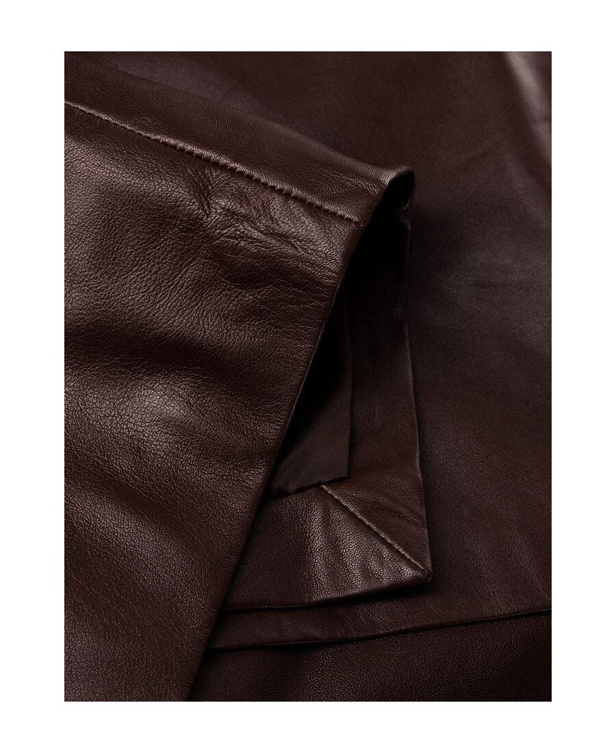 L'AUTRE CHOSE L'AUTRE CHOSE RUCHED LEATHER SKIRT 