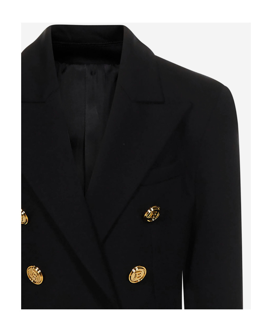 Balmain Logo Suit Jacket In Black