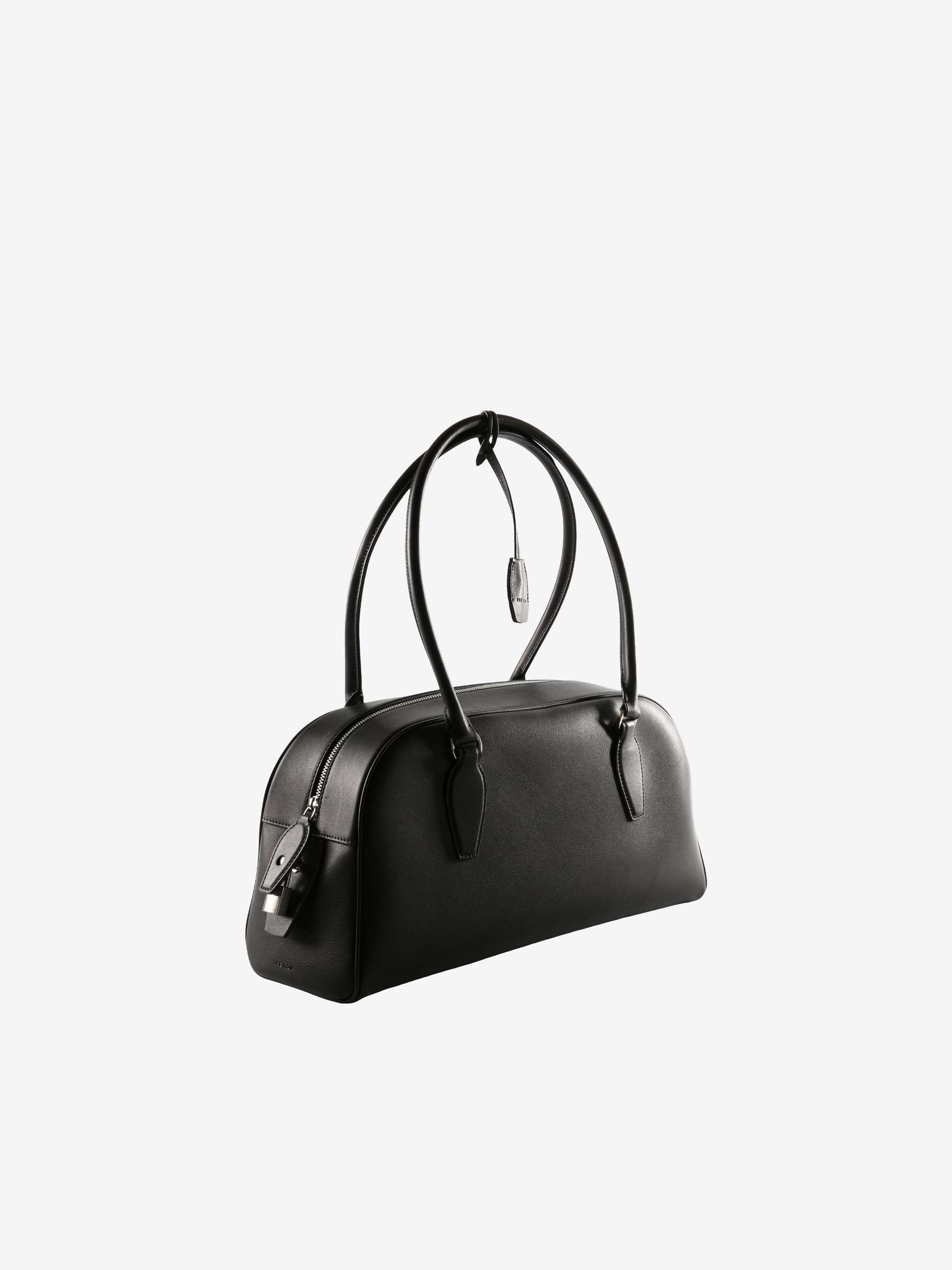 The Row India Bowling Shoulder Bag In Black
