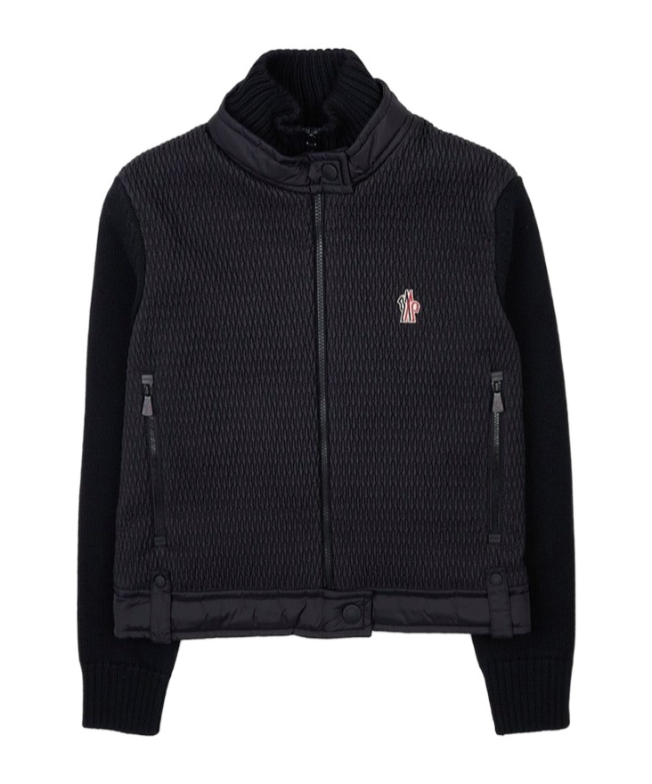 Moncler Long-sleeved Sweater In Black