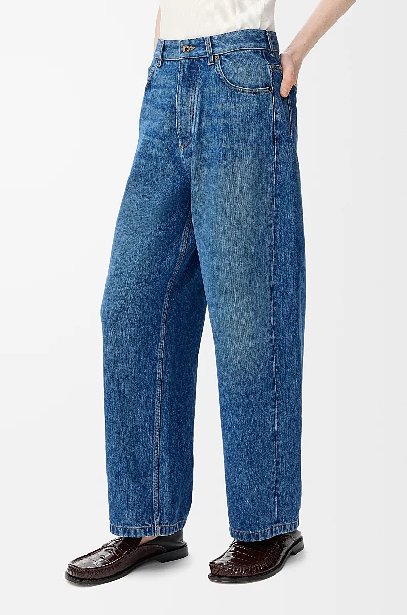 Loewe Jeans With Belt Loops In Blue