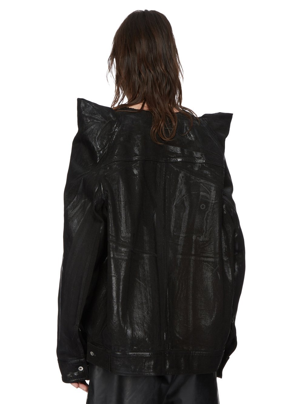 Rick Owens Black Tec Worker Denim Jacket In Black