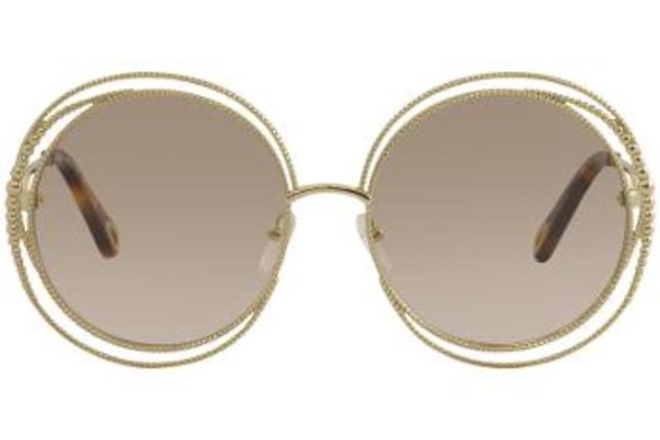 Chloé Graded Round Sunglasses In Nude