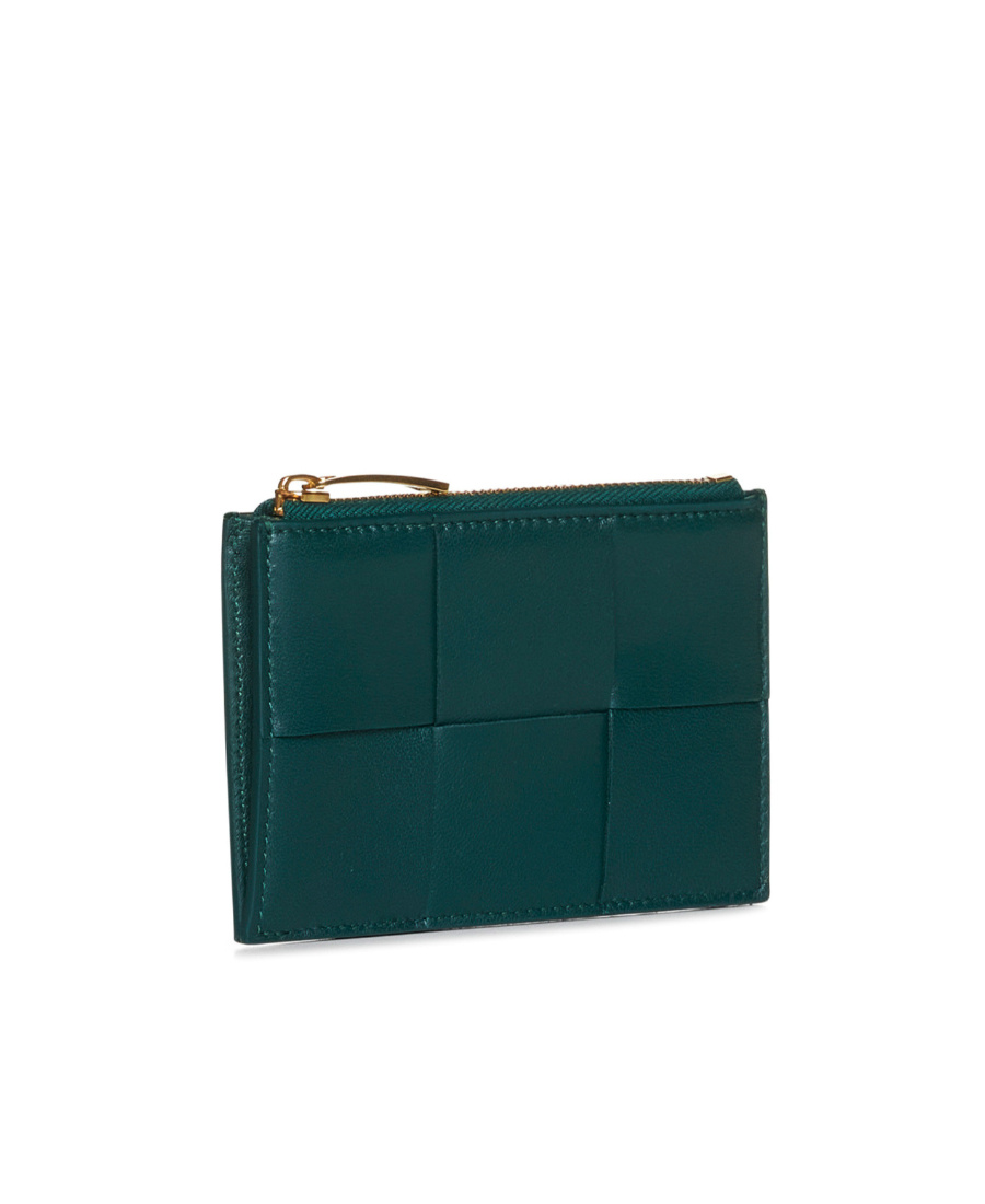 Bottega Veneta Cassette Leather Wallet In Green