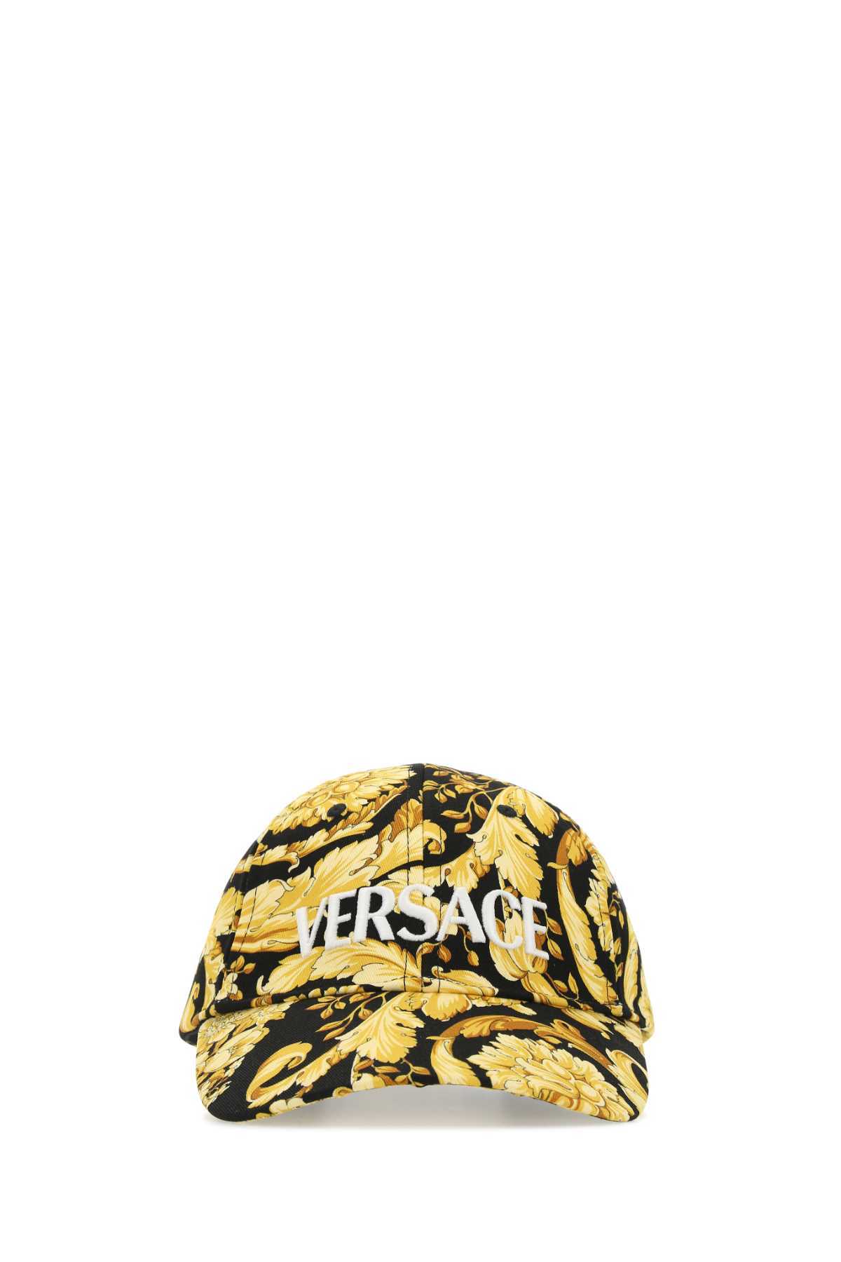 Versace Baroque Pattern-print Cap In Multicolor