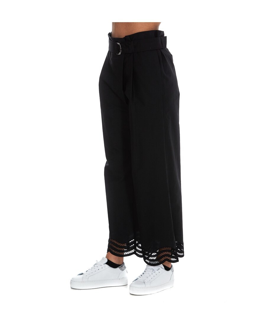 P.A.R.O.S.H BELTED WIDE-LEG TROUSERS 