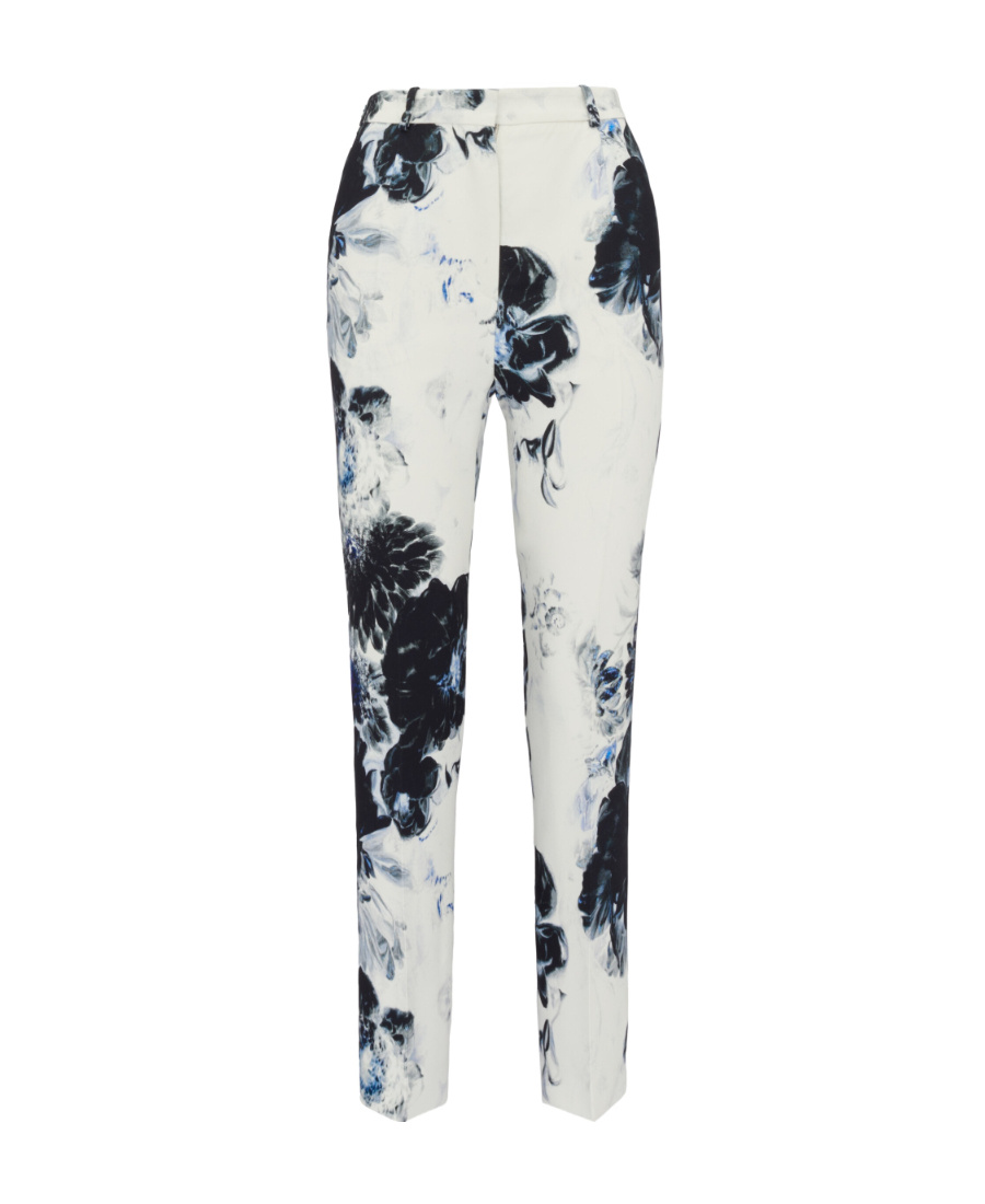 Alexander Mcqueen High-waisted Cigarette Trousers In White