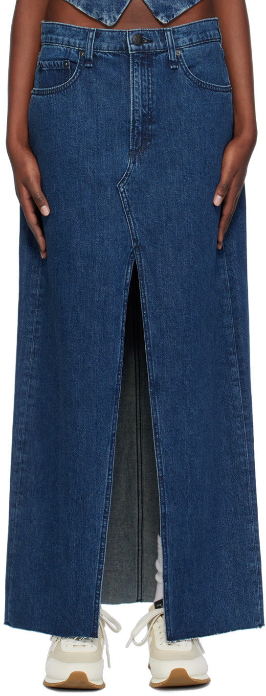 Rag & Bone Mid-rise Denim Skirt