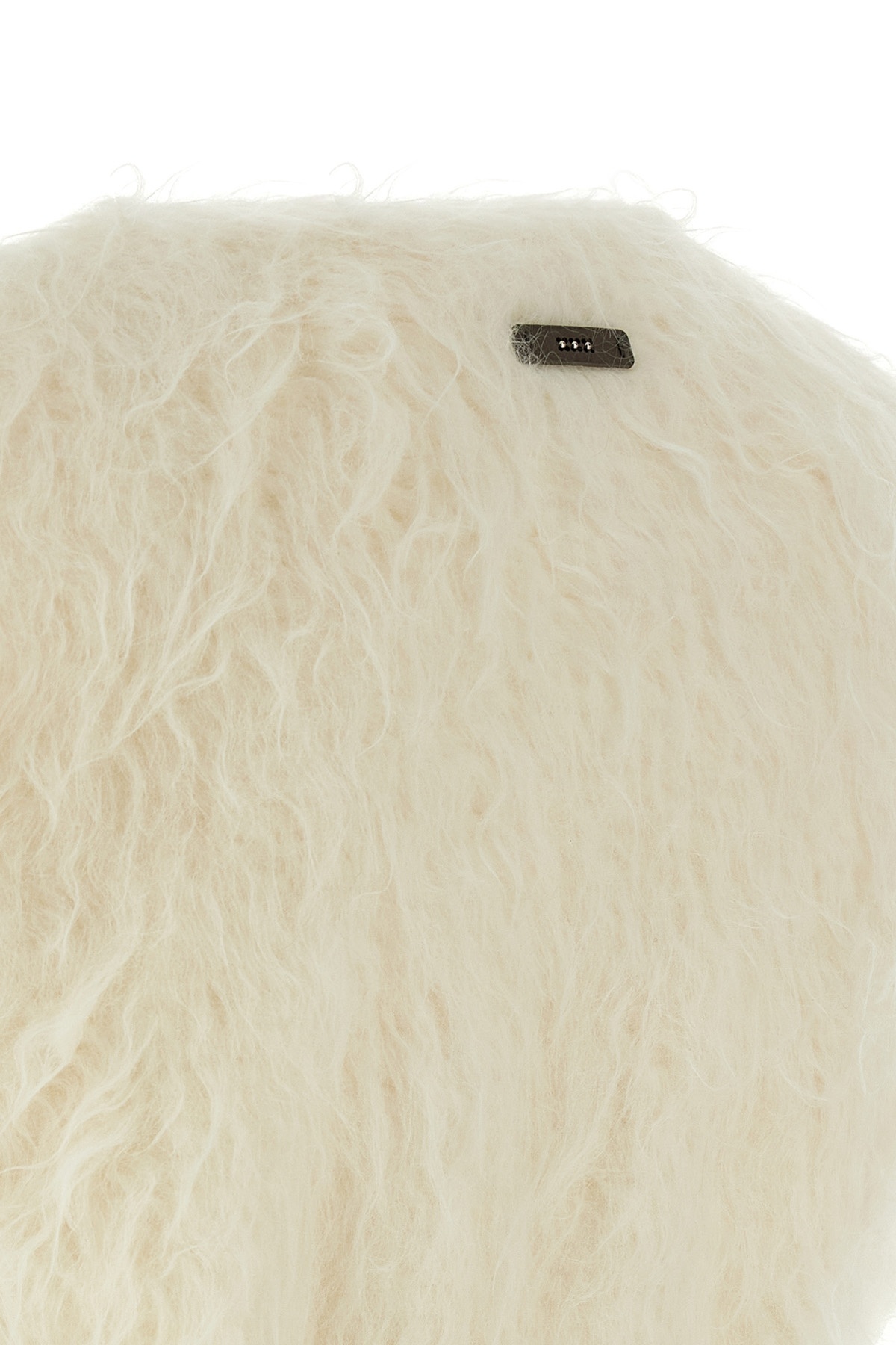 Peserico Waist Belted Sleeveless Fur Vest In White