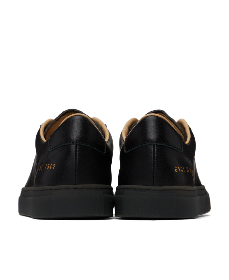 Common Projects Front Strapped Low-top Casual Shoes In Black
