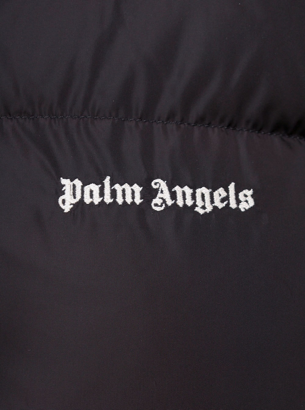 Palm Angels Track Hooded Puffer Jacket In Black