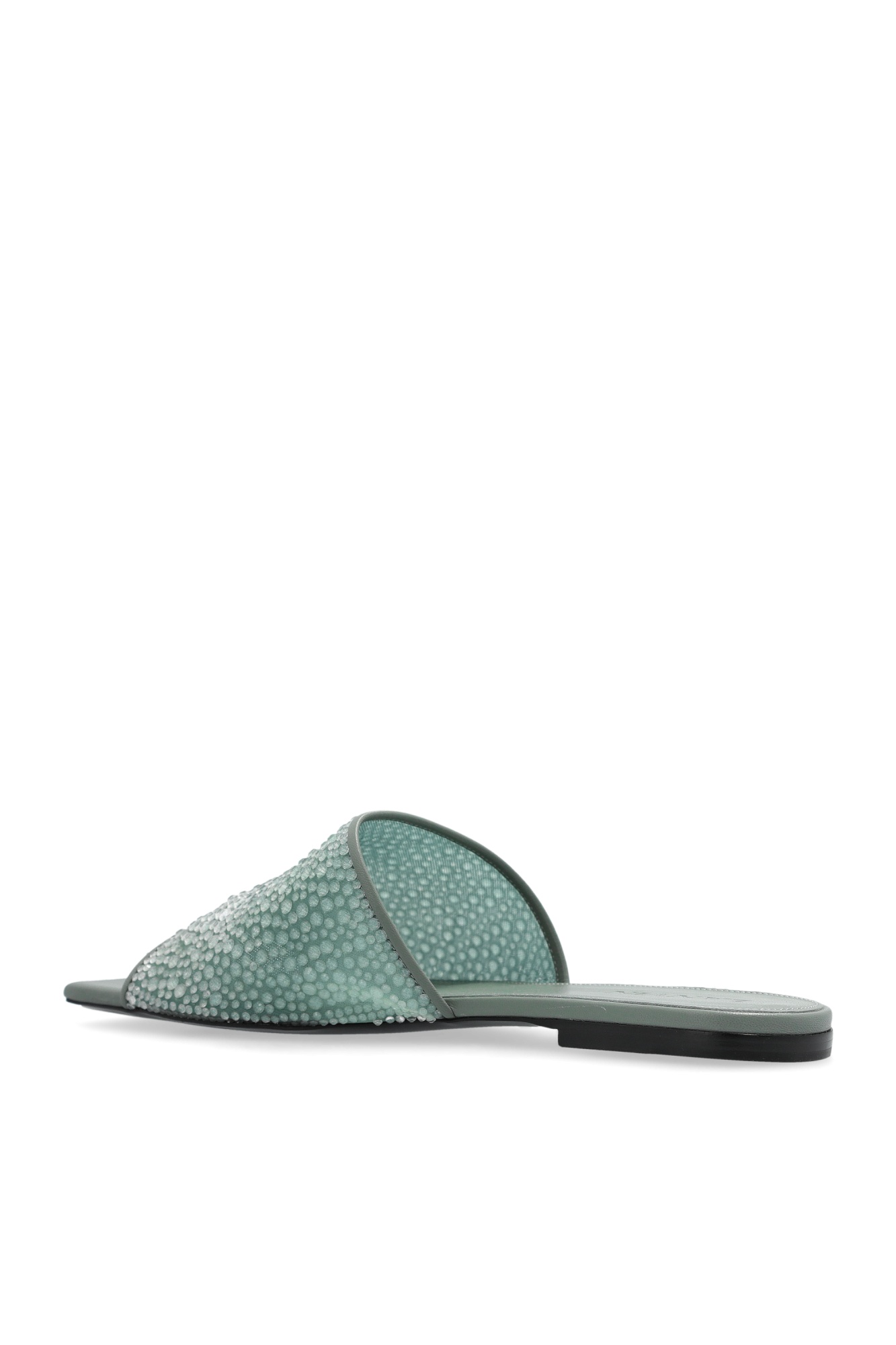 Lanvin Crystal-embellished Sandals In Green
