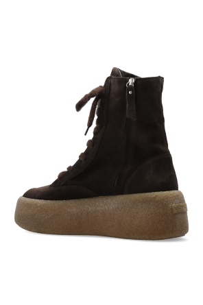 Vic Matie Round-toe Lace-up Ankle Boots In Black