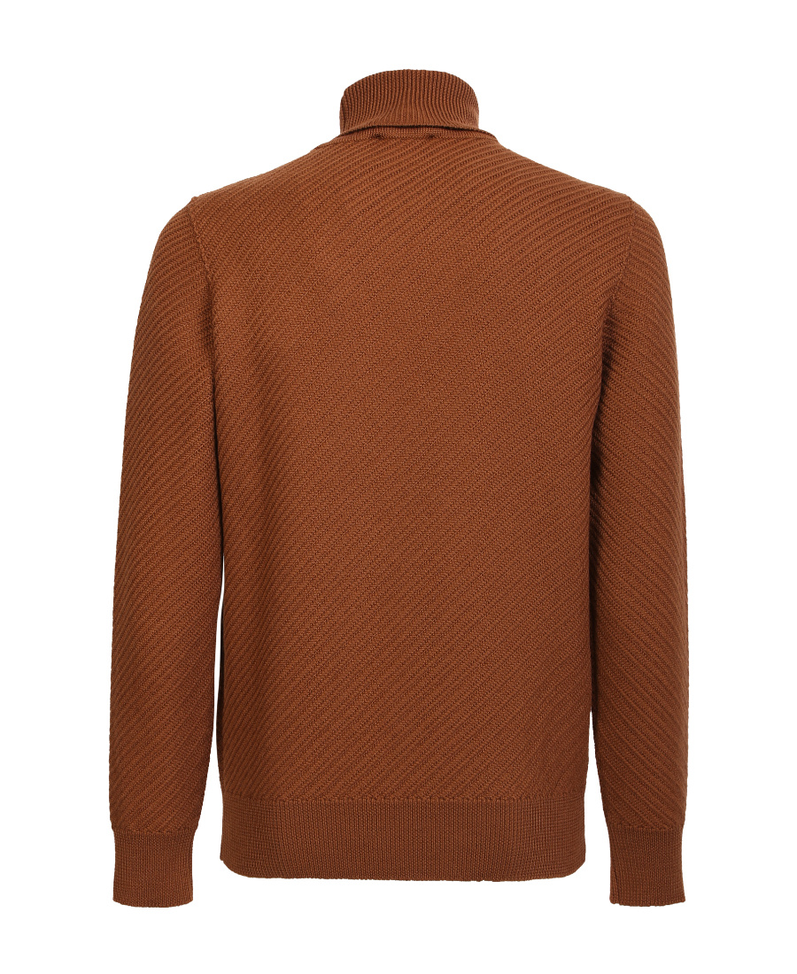 Lardini High-neck Pullover Camel In Brown
