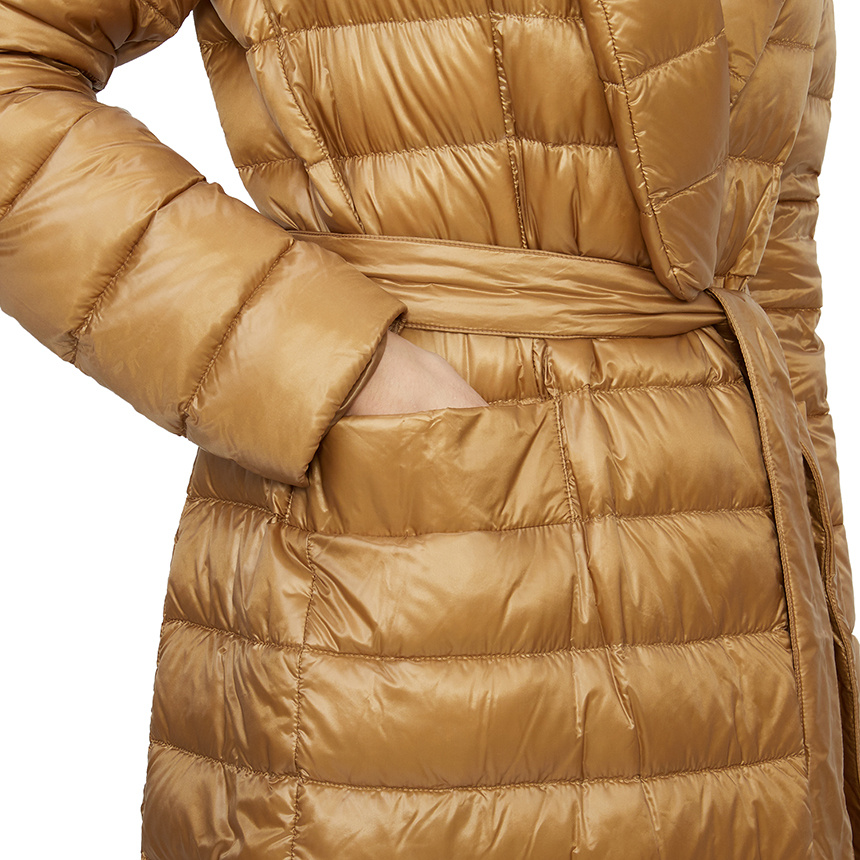 Herno Long-sleeved Down Jacket In Brown