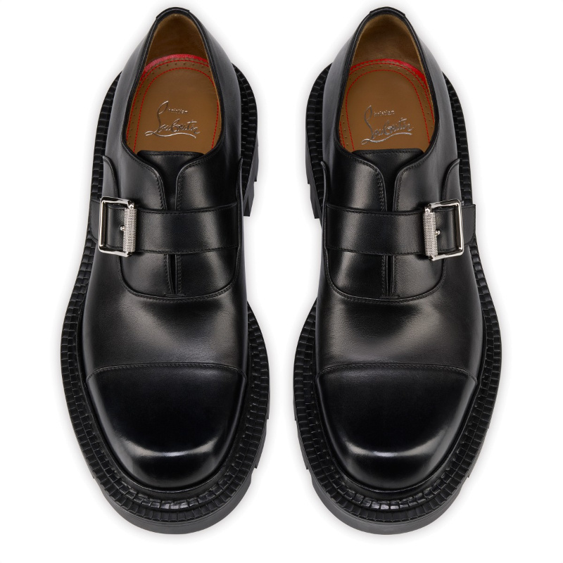 Christian Louboutin Round-toe Loafers In Black