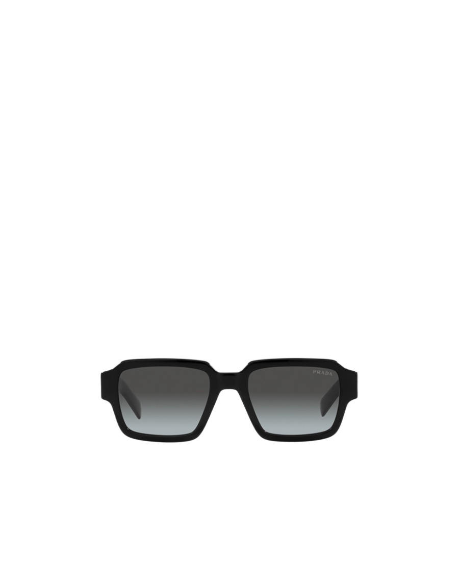 Prada Logo-detail Rectangle-frame Sunglasses In Gray