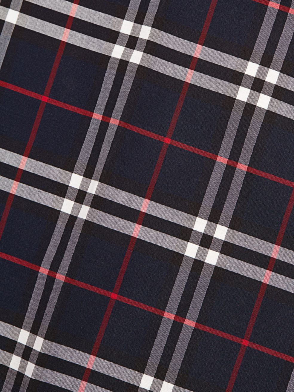 Burberry Plaid Check Shirt With Chest Pocket In Black