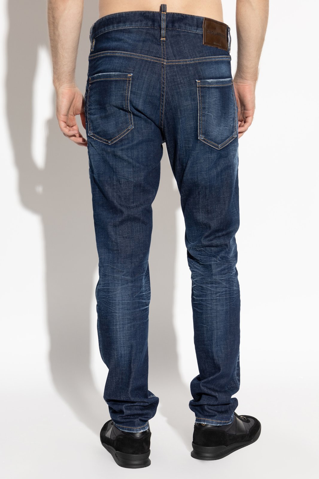 Dsquared2 Straight Leg Trousers With Belt Loops
