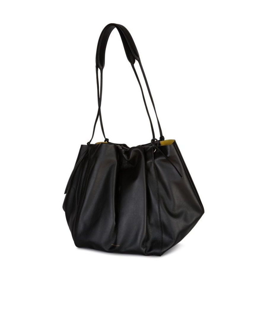 Shop Dries Van Noten Leather Handbag In Black