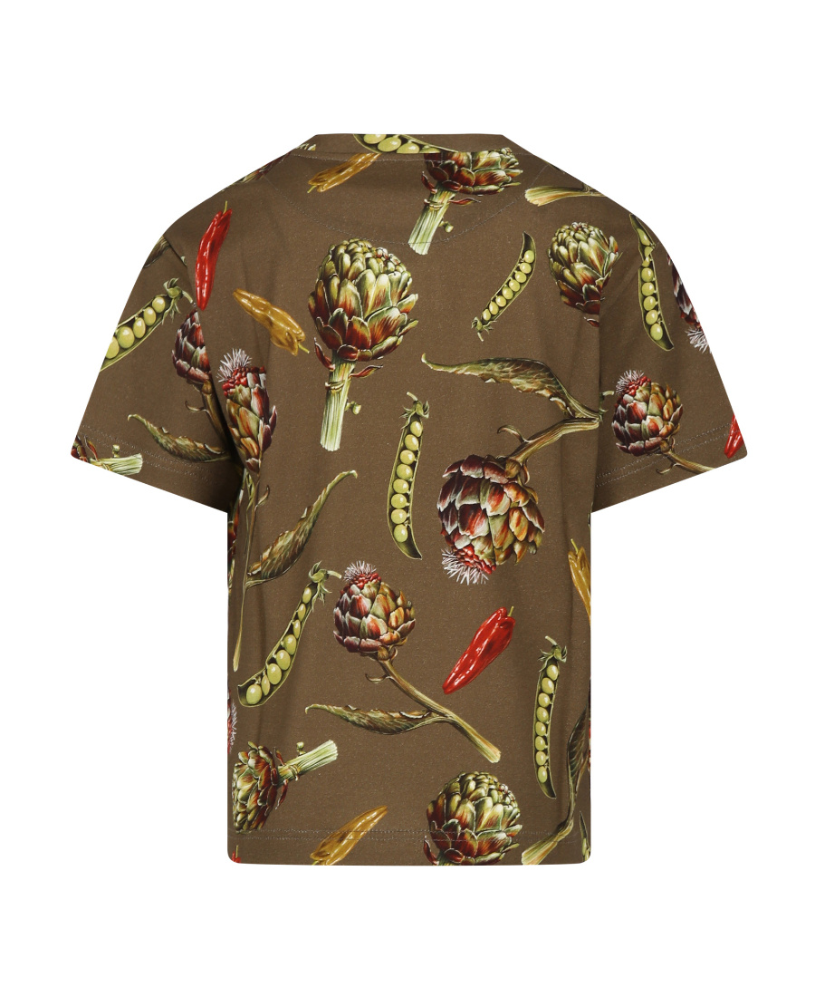 Dolce & Gabbana Short-sleeved T-shirt With Round Neck In Green