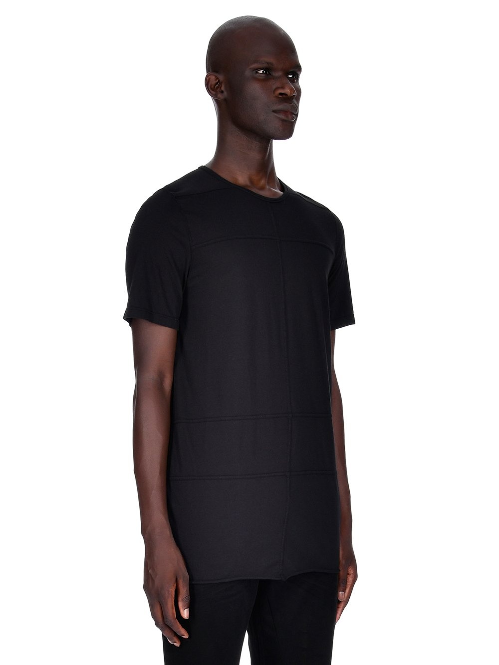 Rick Owens Drkshdw Black Plain Knitted T-shirt In Black