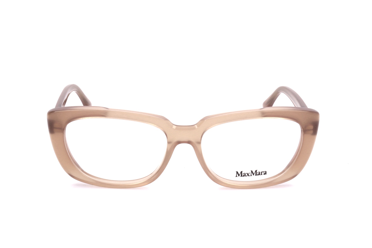 Max Mara Rectangle Frame Glasses In Nude