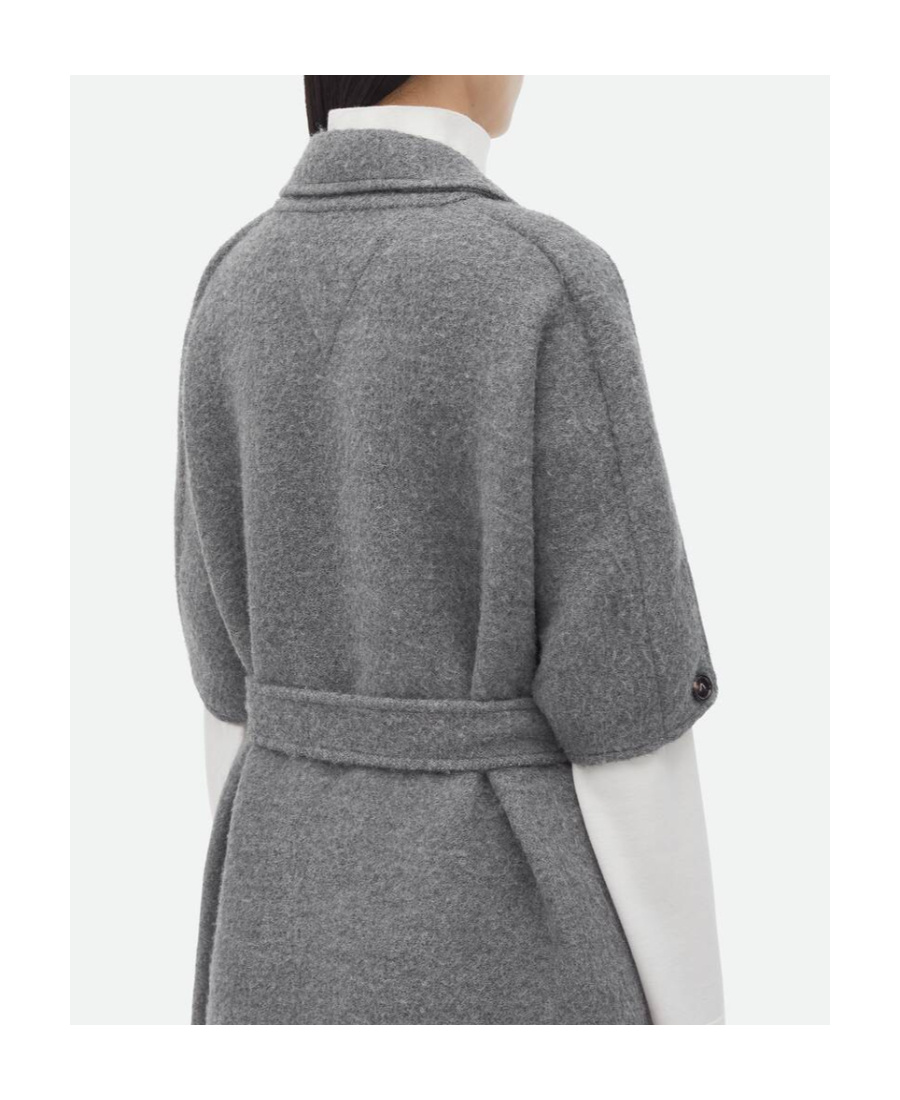 Bottega Veneta Wool Cashmere Single-breasted Coat In Gray