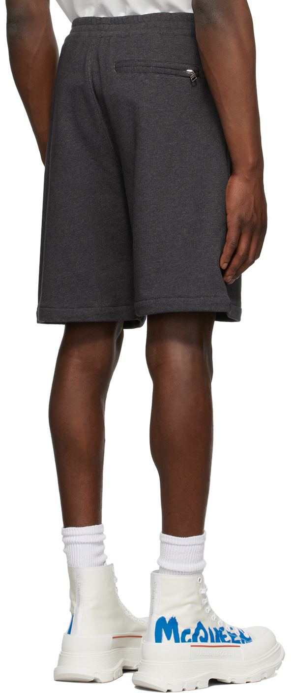 Alexander Mcqueen Side-stripe Cotton Track Pants In Black