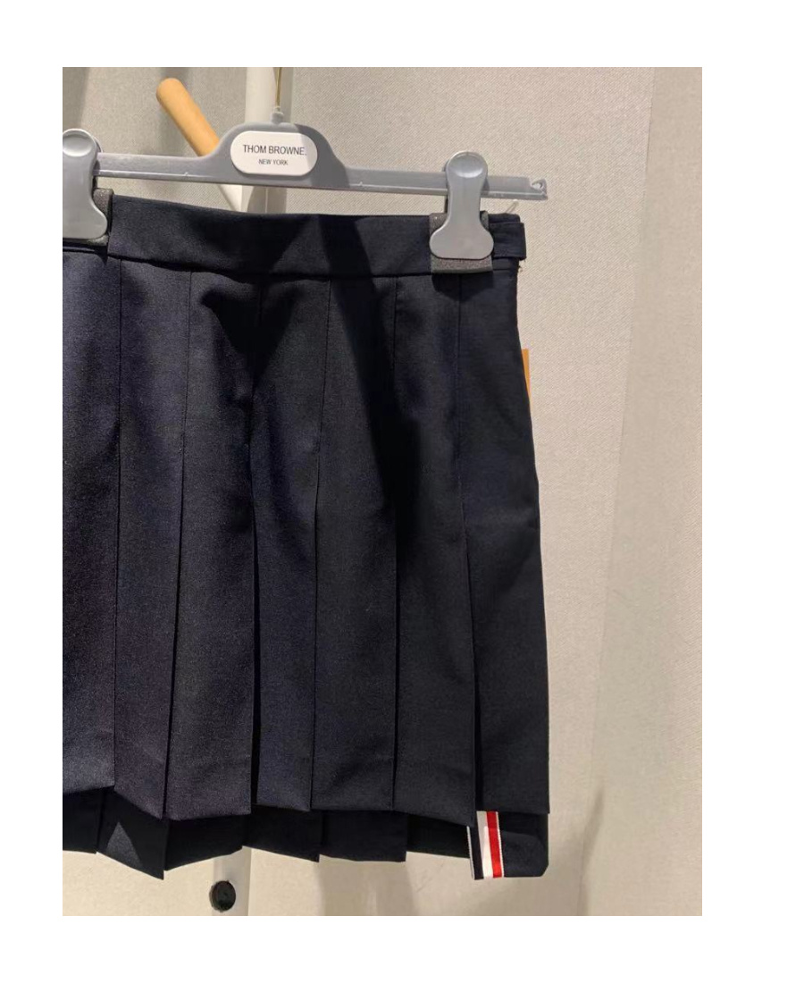 Thom Browne Asymmetric Design Mini Wool Skirt In Black