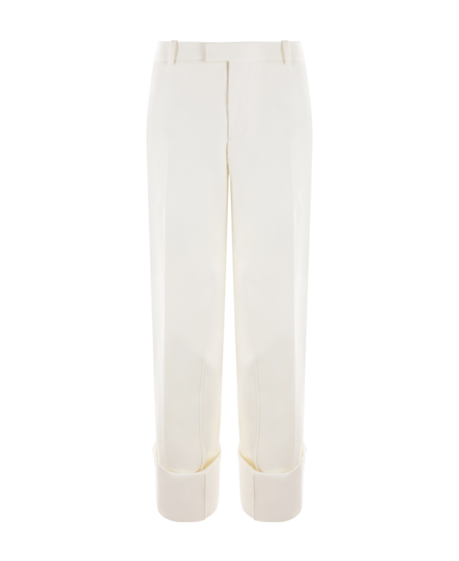 Bottega Veneta Grain De Poudre Tailored Trousers In Neutral